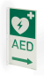 Preview: AED Hinweisschild, Aluminium, 200 x 400 mm