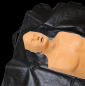 Preview: HERZmed Rettungstuch EINWEG BLACK, 10 Griffe ca. 200x80cm, max. 200kg – Ansicht 2