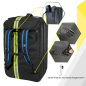 Preview: RAGBAG EVO Bekleidungstasche schwarz/blau – Ansicht 6