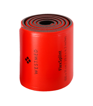 WESTMED ® Flex Splint Universalschiene gerollt, rot/grau 100x11cm Xtra Large gerollt
