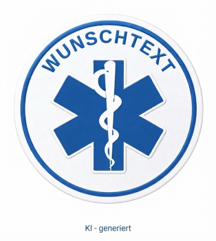 Aufkleber Star of Life mit Wunschtext