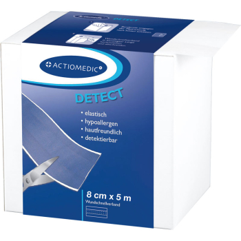 ACTIOMEDIC® DETECT + ELASTIC Wundschnellverband, 5 m x 8 cm