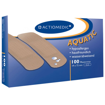 ACTIOMEDIC® AQUATIC Pflasterstrips, 25 x 72 mm, Pack à 100 Stück
