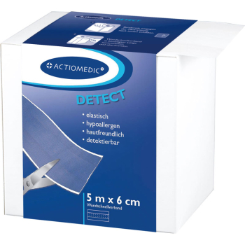 ACTIOMEDIC® DETECT + ELASTIC Wundschnellverband, 5 m x 6 cm