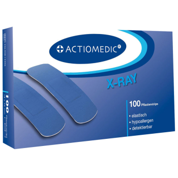 ACTIOMEDIC® X-RAY + ELASTIC Pflasterstrips, 19 x 72 mm, Pack à 100 Stück
