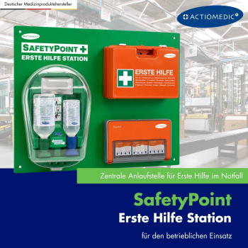 Preview: ACTIOMEDIC® SafetyPoint Erste-Hilfe-Station DIN 13157