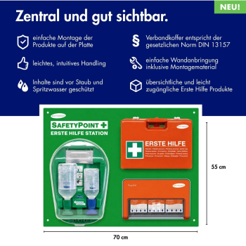 Preview: ACTIOMEDIC® SafetyPoint Erste-Hilfe-Station DIN 13157