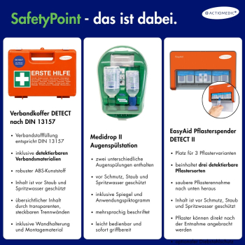 ACTIOMEDIC® SafetyPoint DETECT Erste-Hilfe-Station