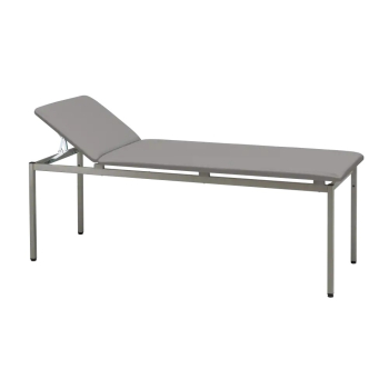 varimed® Untersuchungsliege – Gestell Weißaluminium RAL 9006, Polster Silbergrau