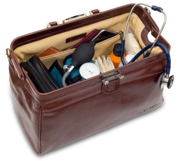 Preview: CLASSY deluxe Arzttasche - braun – Ansicht 2