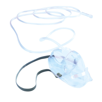 Sauerstoffmaske, mit Sicherheitsschlauch