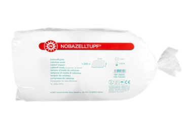 Preview: Nobazelltupf® Zellstofftupfer unsteril, 2 Rollen à 500 Stück (1000 Stück) – Ansicht 3