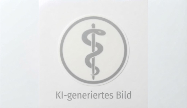 KI-generiertes Bild: Aufkleber 4cm silber LFV ARZT IN DER FEUERWEHR