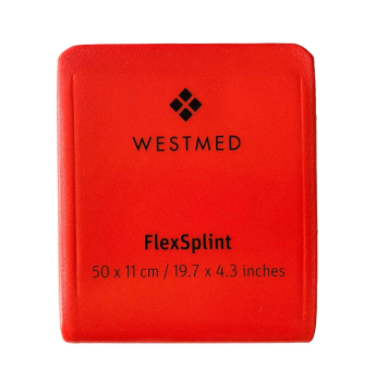 WESTMED® Flex Splint Universalschiene, rot/grau Medium – 50 x 11 cm