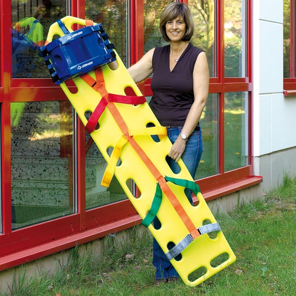 Spineboard Lifeguard mit 10-Punkt Fixiersystem mit HeadFix Kopff