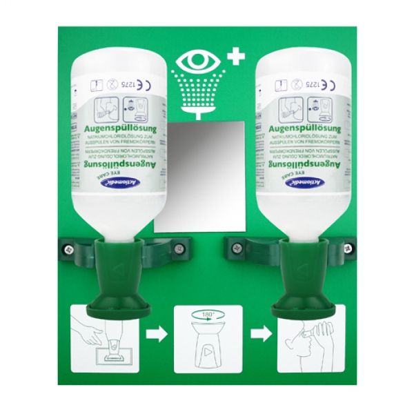 AugenspülstationDOUBLE 1 incl. 2xNaCl 500ml