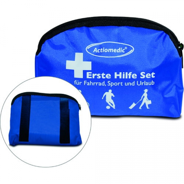 Verbandtasche Fahrrad- und Freizeit blau