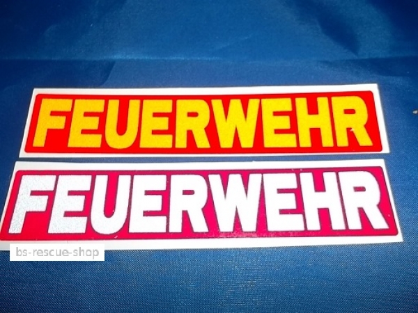 Aufkleber Feuerwehr reflektierend 10x2cm