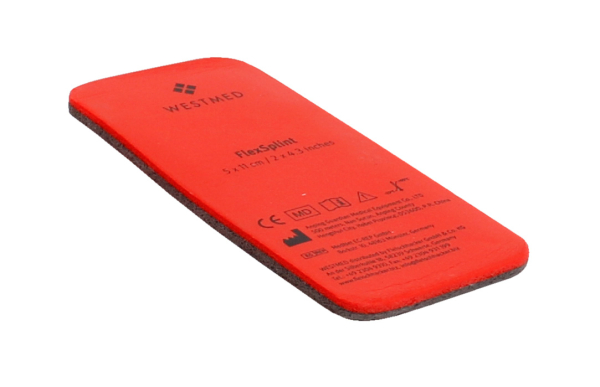 WESTMED ® Flex Splint Universalschiene, rot/grau 5x11cm Smal Fingerschiene