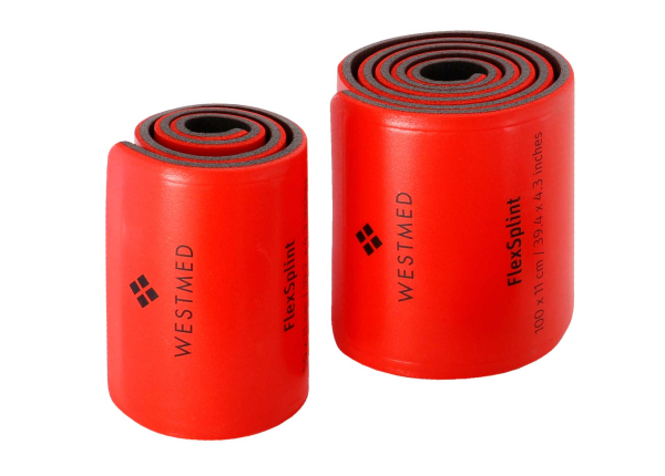 WESTMED ® Flex Splint Universalschiene gerollt, rot/grau 100x11cm Xtra Large gerollt