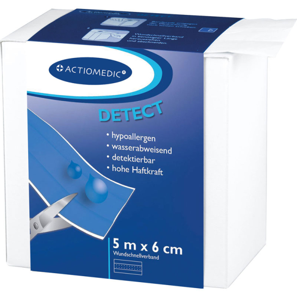 ACTIOMEDIC® DETECT + AQUATIC Wundschnellverband, 5 m x 6 cm