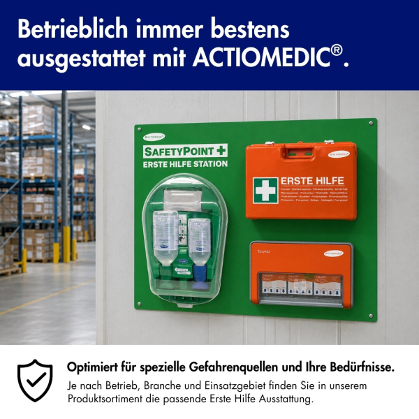 ACTIOMEDIC® SafetyPoint Erste-Hilfe-Station DIN 13157