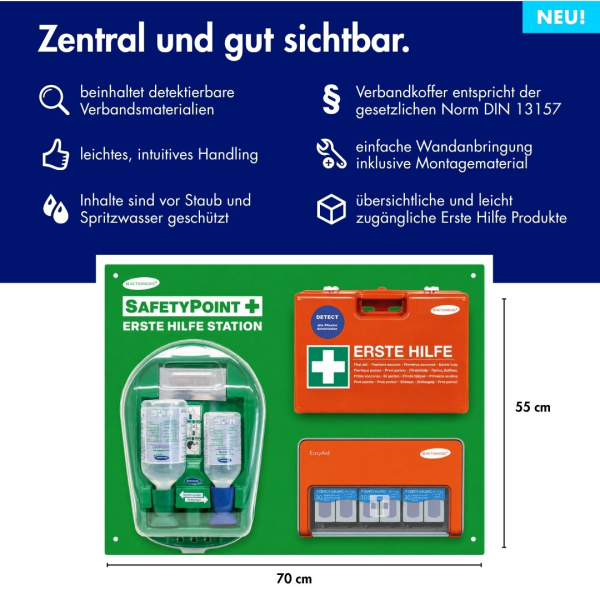 ACTIOMEDIC® SafetyPoint DETECT Erste-Hilfe-Station