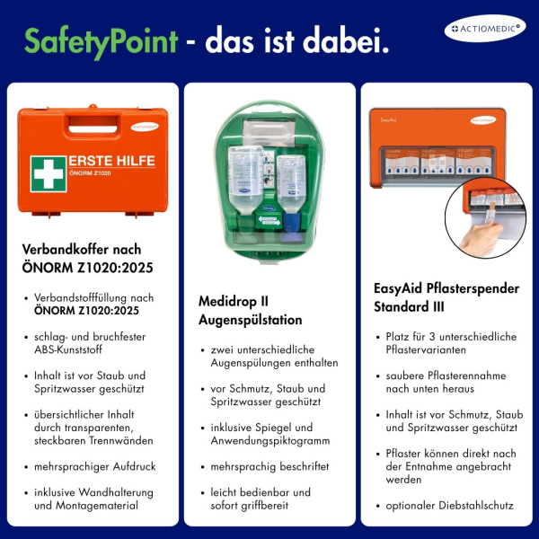ACTIOMEDIC® SafetyPoint Erste-Hilfe-Station ÖNORM Z1020