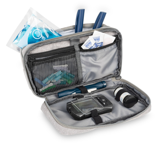 DIABETIC'S XL Diabetiker-Tasche - grau bitone – Ansicht 2