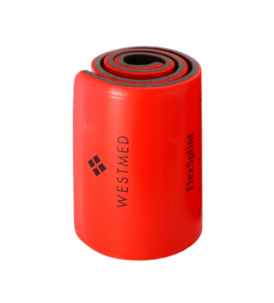 WESTMED ® Flex Splint Universalschiene gerollt, rot/grau 50x11cm Medium, gerollt