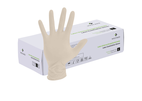 WESTMED® Latex-Untersuchungshandschuhe puderfrei – 100 Stück