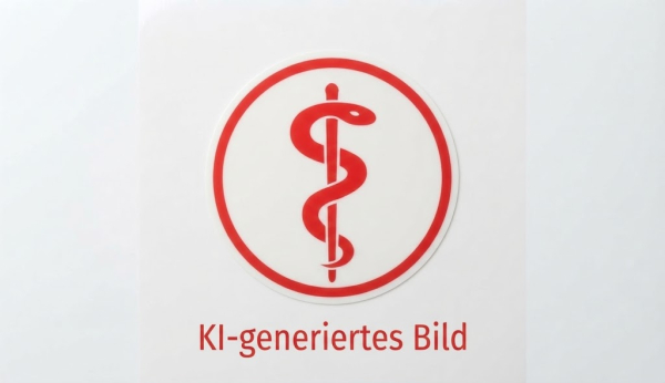 KI-generiertes Bild: Aufkleber 4cm LFV rot Rettungsassistent-Notfallsanitäter