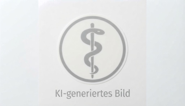 KI-generiertes Bild: Aufkleber 4cm silber LFV ARZT IN DER FEUERWEHR