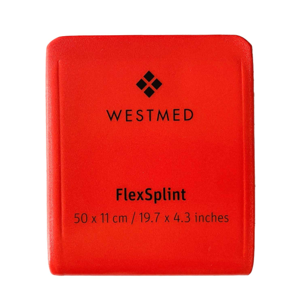 WESTMED® Flex Splint Universalschiene, rot/grau Medium – 50 x 11 cm