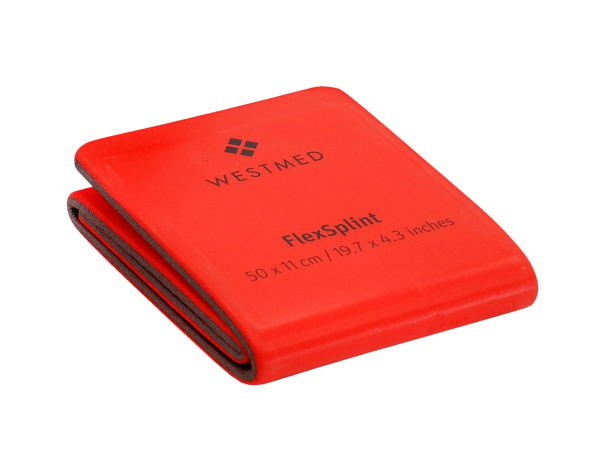 WESTMED® Flex Splint Universalschiene, rot/grau Medium – 50 x 11 cm – Ansicht 2