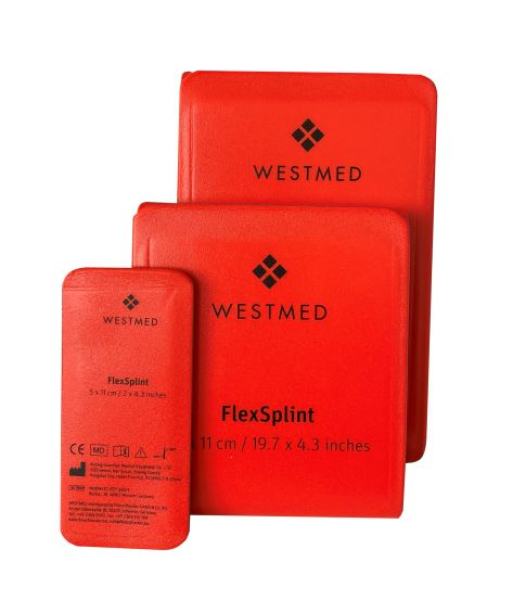 WESTMED® Flex Splint Universalschiene, rot/grau Medium – 50 x 11 cm – Ansicht 4