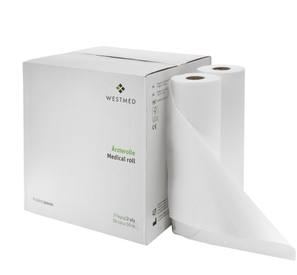 WESTMED® Liegenabdeckungsrolle 2-lagig 49 cm x 50 m (9 Stück)